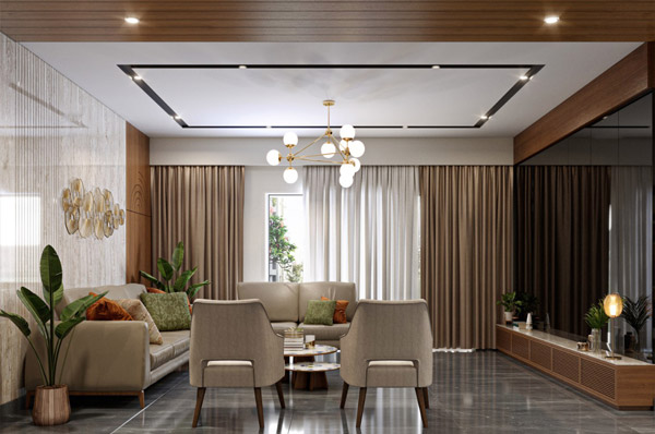 Marina one apartment interior project Kochi